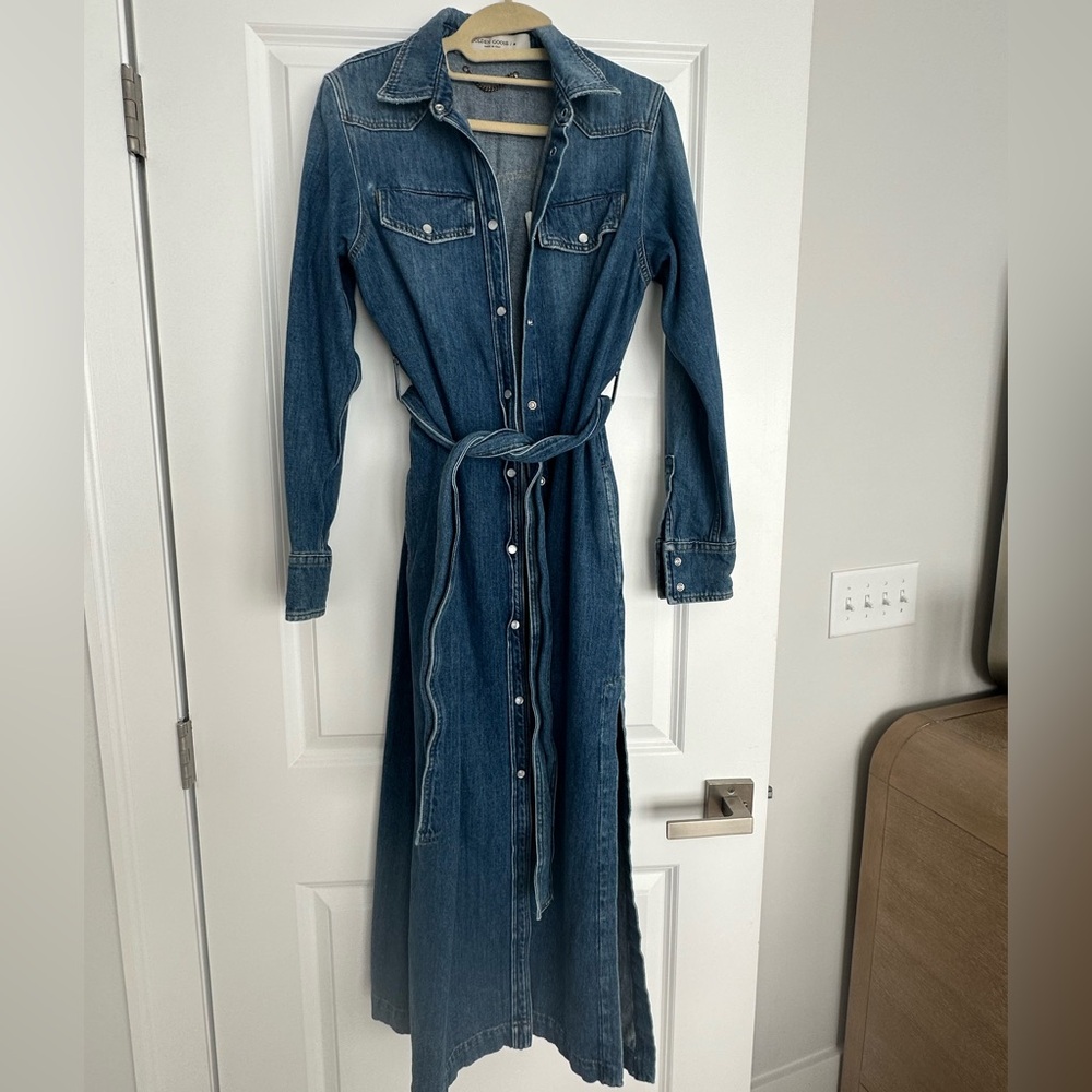 Golden Goose Blue Denim Long Sleeve Dress - Picture 2 of 15